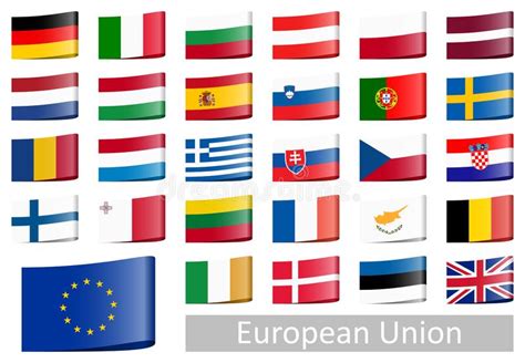 All Country Flags Of European Union Stock Vector Illustration Of