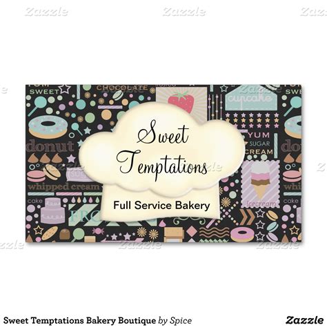 Fun Whimsical Bakery Business Card Or Event Catering Business Full Of