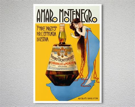 Amaro Montenegro Vintage Food&Drink Poster Poster Paper | Etsy in 2021