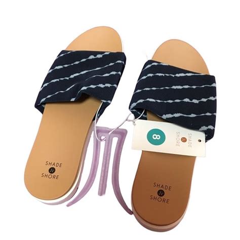 Shade And Shore Shoes Nwt Womens Kassidy Platform Slide Sandals Shade