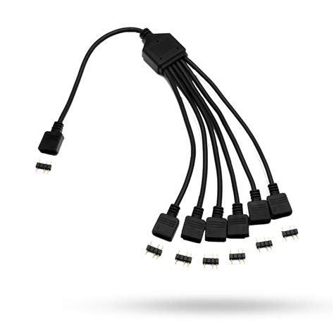Cable Adaptador 3 Pin Addressable Rgb Argb 1 To 4 Splitter Cable