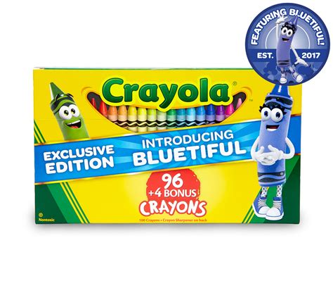 Bluetiful Crayola 96 Crayons With 4 Bonus Crayola
