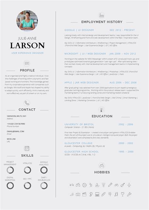 Cv Professional Layout Cv Templates 20 Options To Improve Your Cv