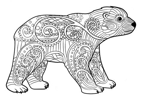 Young Bear And Motifs Bears Kids Coloring Pages
