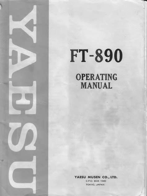Yaesu Ft 890 Operating Manual Pdf