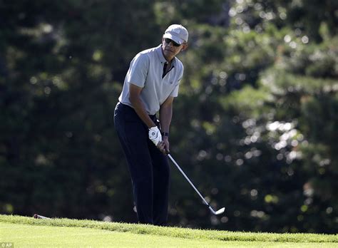 Obama Hits The Golf Course Where Else With Nba Legends Ray Allen And