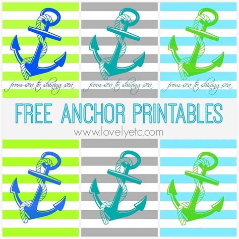 Anchor Pictures Free Printables