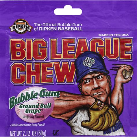 Big League Chew Bubble Gum Grape Ball Grape Shop Yoders Country