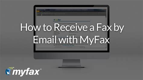 How To Receive A Fax By Email With Myfax Youtube