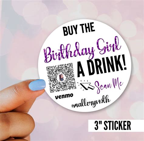 Buy Me a Drink Sticker DIGITAL - It's my Birthday Venmo Sticker