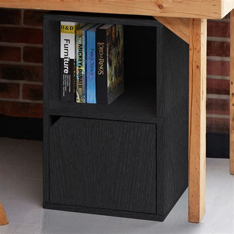 Way Basics Eco Friendly Under Desk Shelf Bookcase With Door