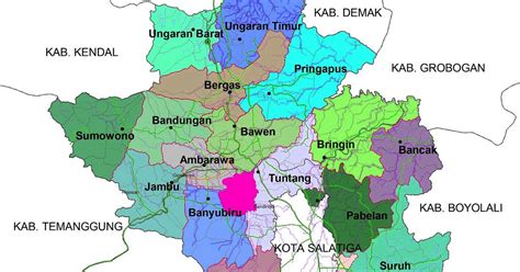 Sejarah adalah suatu kejadian dimasa lampau yang tidak dapat terulang kembali. Peta Kabupaten Semarang Lengkap 19 Kecamatan - Peta Dunia ...