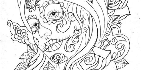 day   dead girl coloring pages  getcoloringscom  printable colorings pages