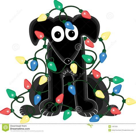 You can download the cartoon dog cliparts in it's original format by loading the clipart and clickign the downlaod button. Dog In Christmas Light Tangle Stock Vector - Illustration ...