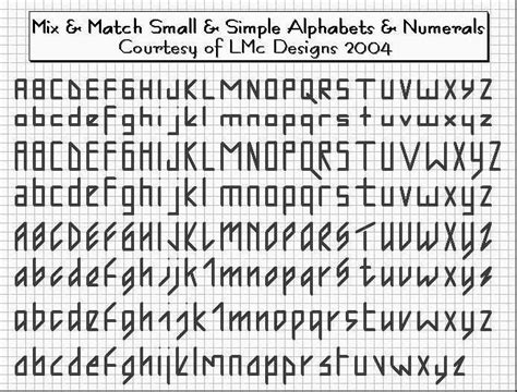 Bits Of Floss Itty Bitty Back Stitch Alphabetsnumbers Freebies