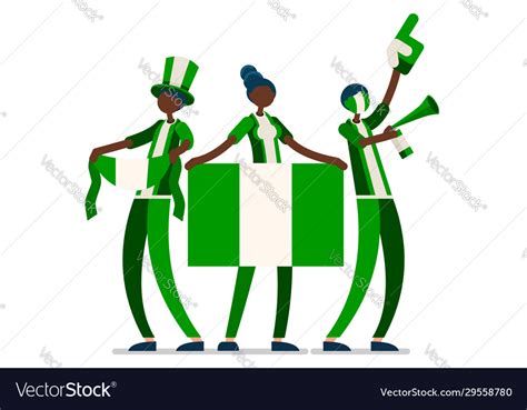 Nigerian Flag Nigeria People Royalty Free Vector Image