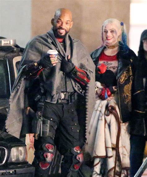 Suicide Squad Will Smith And Sexy Margot Robbie Cosy Up On Set Of Dc Comics Movie Mirror Online