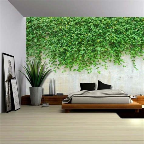 Green Vines Dropping To A Cement Wall Wall Mural Etsy In 2020