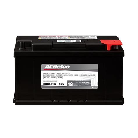 Acdelco Advantage Battery 49s Group Size 49 825 Cca