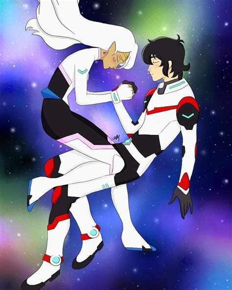 Keith And Princess Allura In The Sparkling Colorful Stars From Voltron Legendary Defender
