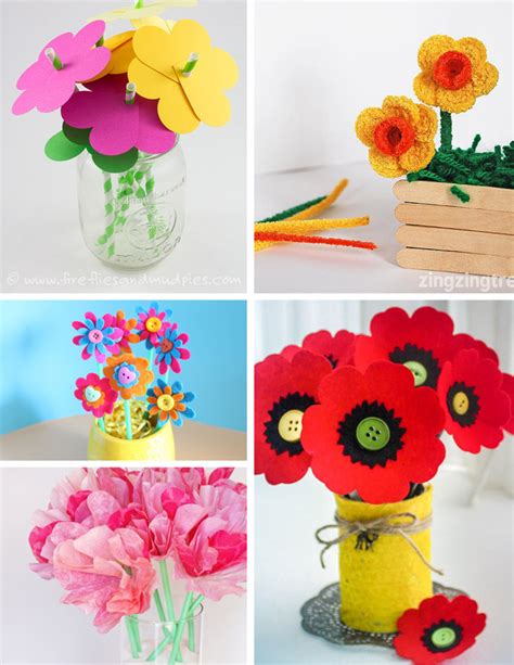50 Fabulous Flower Crafts For Kids The Craft Train