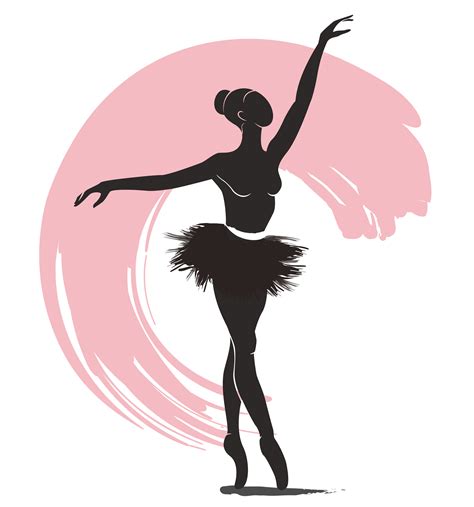 Mujer Bailarina Icono Del Logo De Ballet Para Ballet Escuela Danza