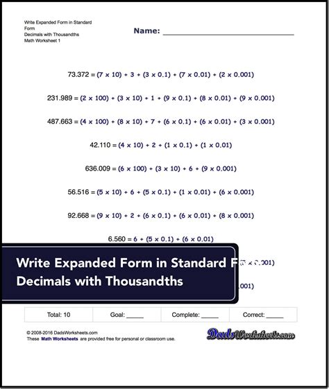 Multiply Decimals Using Expanded Form Worksheets Kidsworksheetfun