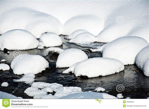 Snow And Ice Covered Creek Stock Photo Image Of Scenery 20968944