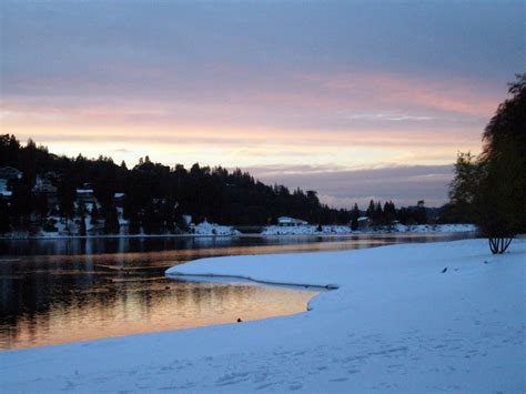 Crestline Ca Winter Sunset On Lake Gregory Crestline Ca Photo
