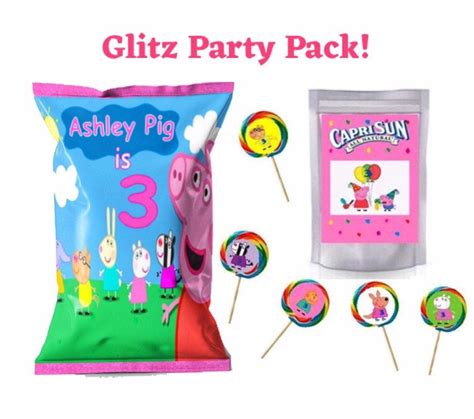 Peppa Pig Chip Bags Peppa Pig Party Favors Custom Chip Etsy Peppa