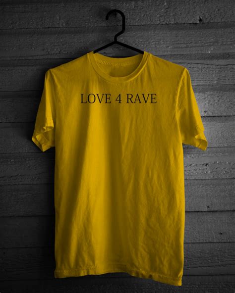 999999999 Yellow Tshirt Love 4 Rave Limited Edition 999999999