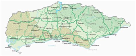 Sussex County England Map Secretmuseum