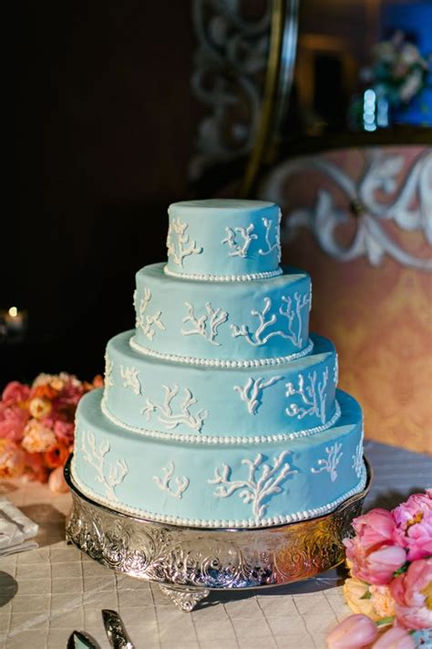 Tiffany Blue Wedding Cake Photography By