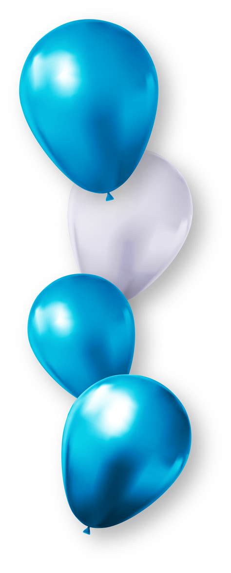 Blue And White Party Balloons 11154201 Png