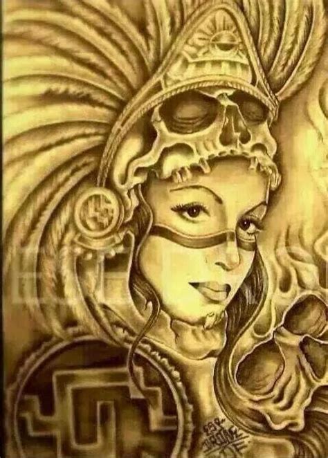 Aztec Warrior Princess Drawings
