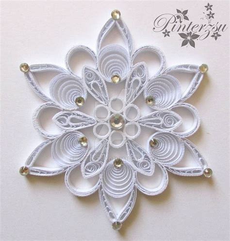 Quilled Snowflake By Pinterzsu On Deviantart Quilling Patterns