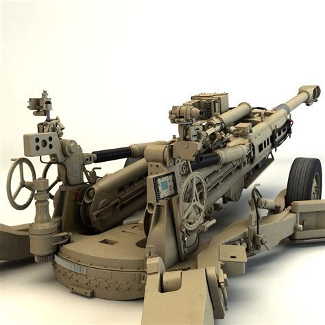 M777 Howitzer 3d Model 199 Fbx Obj Max Free3d