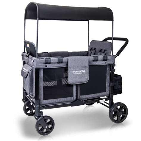 Wonderfold Baby Multi Function Folding Quad Stroller Wagon With