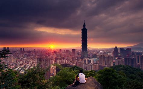 Daily Wallpaper Warm Sunset In Taipei I Like To Waste