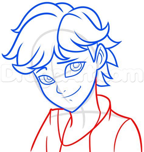 How to draw adrien agreste (cat noir) from: Draw Adrien Agreste Step By Step by Dawn | Emoji drawings ...