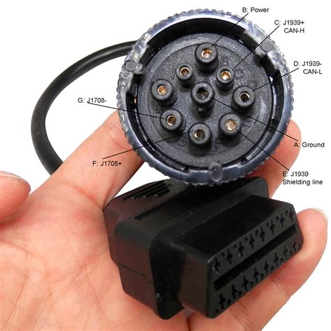 Electronics Gps And Navigation Dalagoo J1939 9 Pin To Obd2 Adapter Cable
