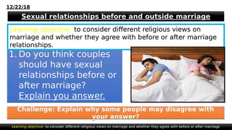 252 Sexual Relationships Before And Outside Marriage Teaching