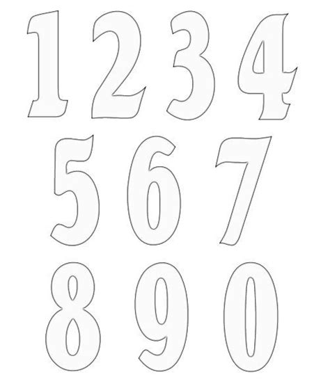 Numbers Clipart Image 18 Stencils Printables Templates Fancy Numbers