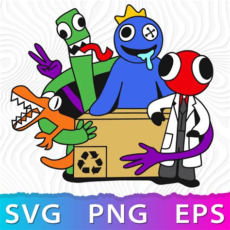 Rainbow Friends Svg Rainbow Friends Roblox All Characters Inspire