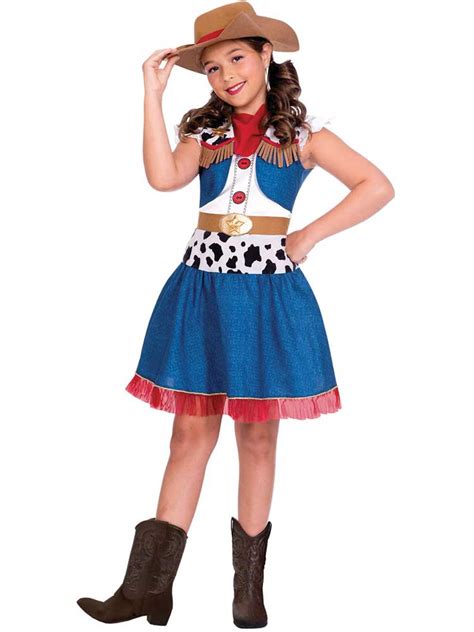 Childs Cowgirl Cow Girl Fancy Dress Costume Wild Western Book Week Kids