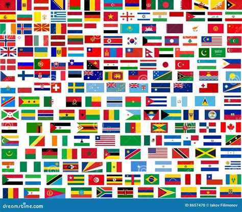 Flags Of All World Countries Stock Illustration Illustration Of