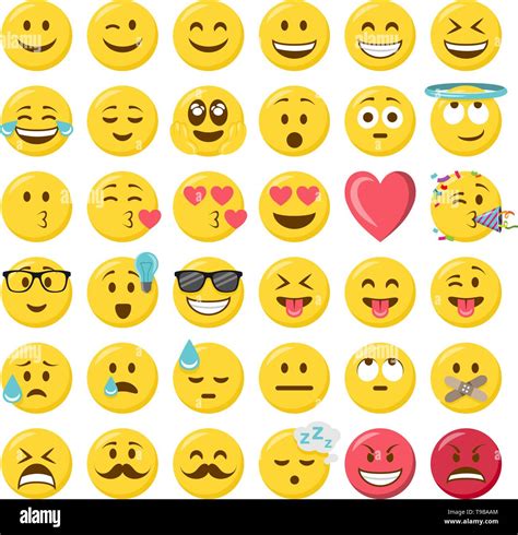 Smileys Emoticons Vector Set Smiley Face Images Happy Smiley Face The