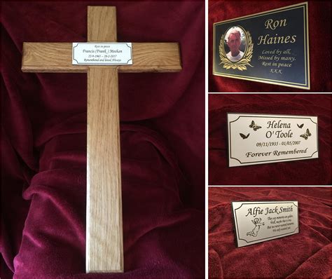 Buy Personalised 23 Wooden Memorial Cross Solid Oak Grave Burial