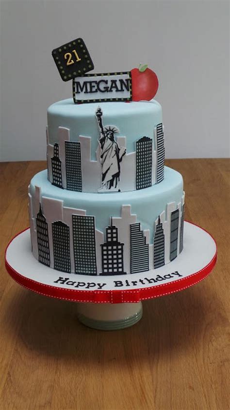 Collect, curate and comment on your files. New York Skyline 21st Birthday Cake - cake by The Old - CakesDecor
