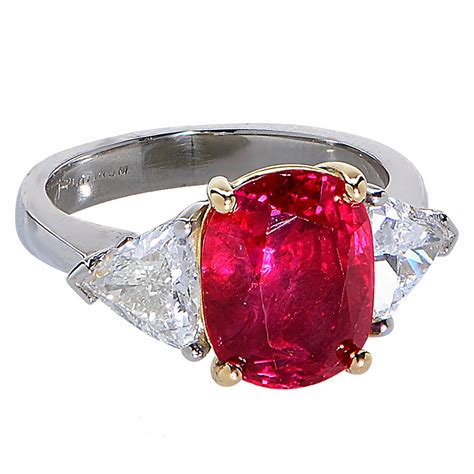 5 Carat Unheated Ruby Diamond Ring For Sale At 1stdibs
